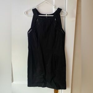 Black Strappy Bodycon Mini Mesh Dress